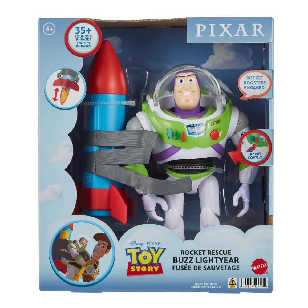 Disney Pixar Toy Story Rocket Rescue Buzz Lightyear Feature Figure Afbeelding 1