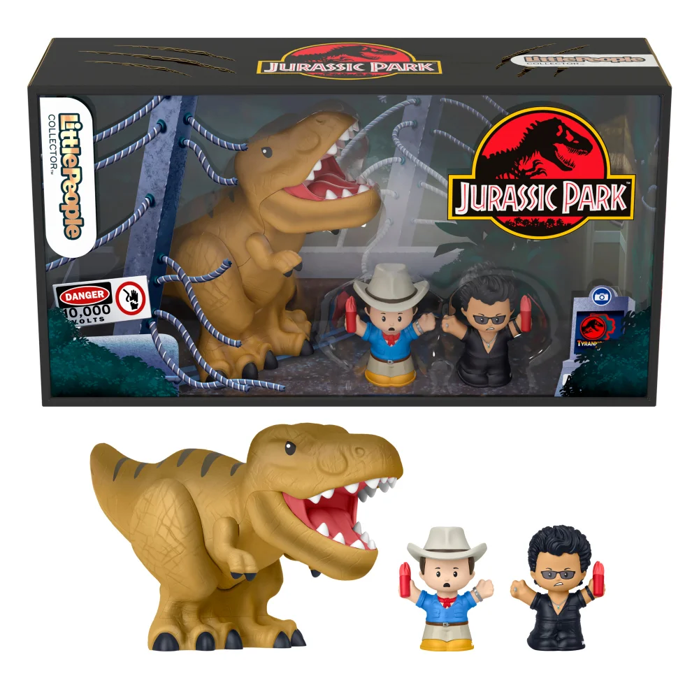 Little People Collector Jurassic Park 3-Pack Minifigures Afbeelding 1