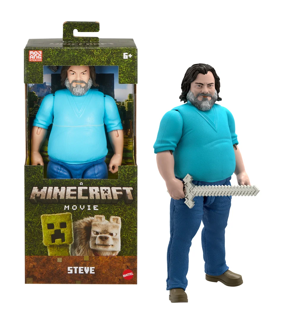 Minecraft Movie Large Steve Action Figure (12") Afbeelding 1