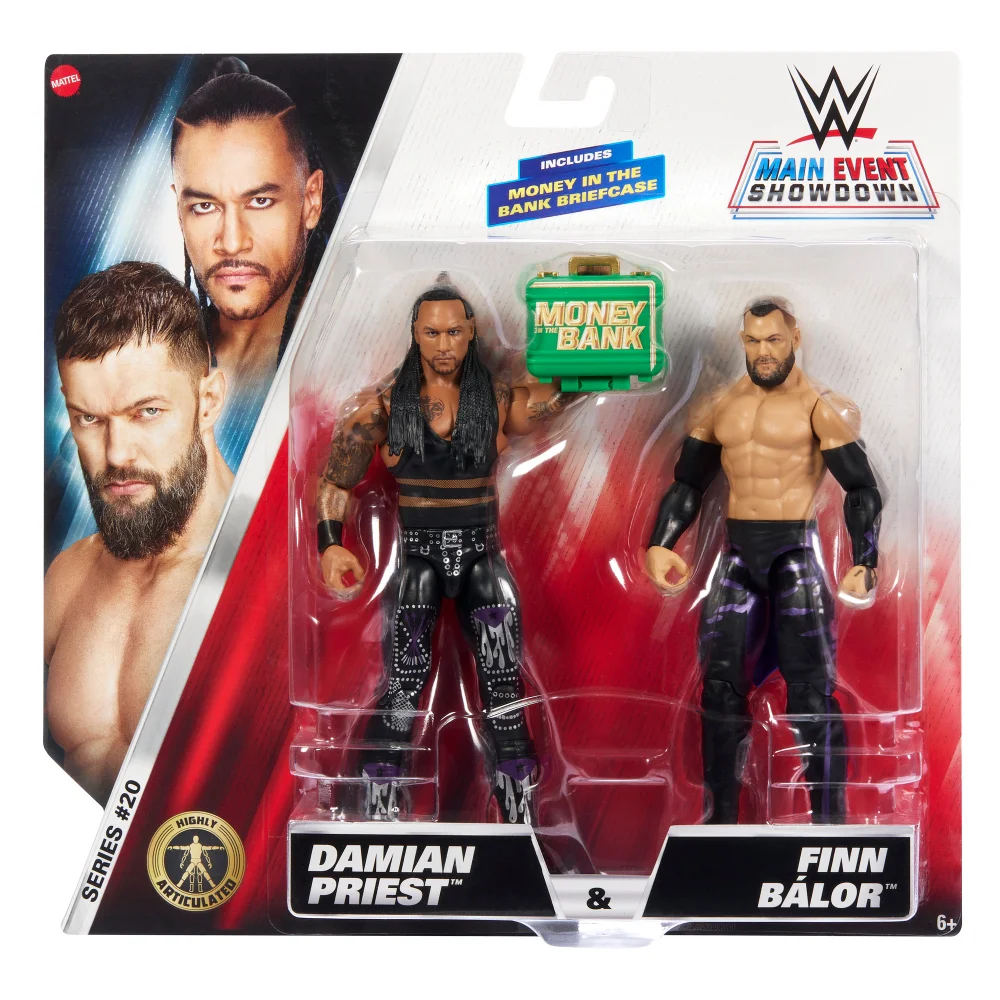 WWE Main Event Showdown 2-Pack Series 20 Damian Preist & Finn Balor Action Figures (6") Afbeelding 1