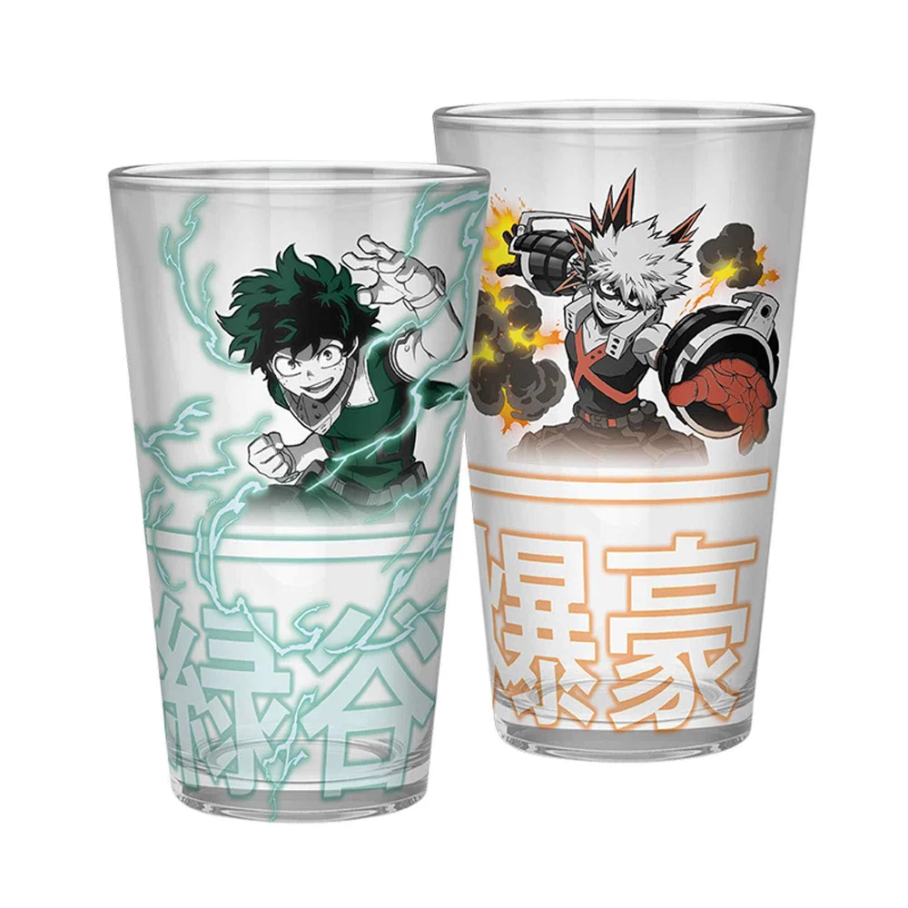 My Hero Academia Izuku & Bakugo 400ml Glass Afbeelding 1