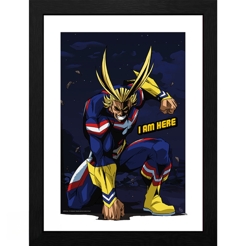 My Hero Academia All Might 30 x 40cm Framed Collector Print Afbeelding 1