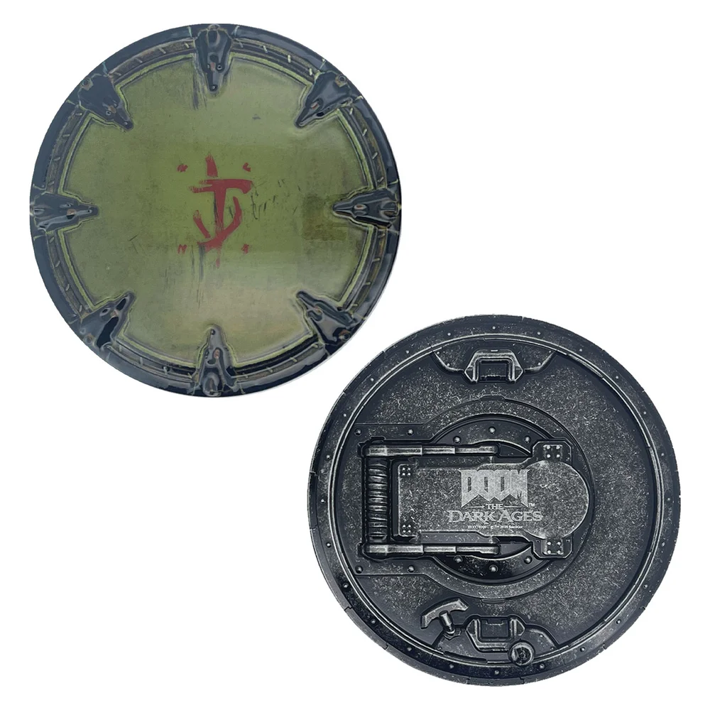 DOOM: The Dark Ages Saw Shield Medallion and Art Card Afbeelding 1