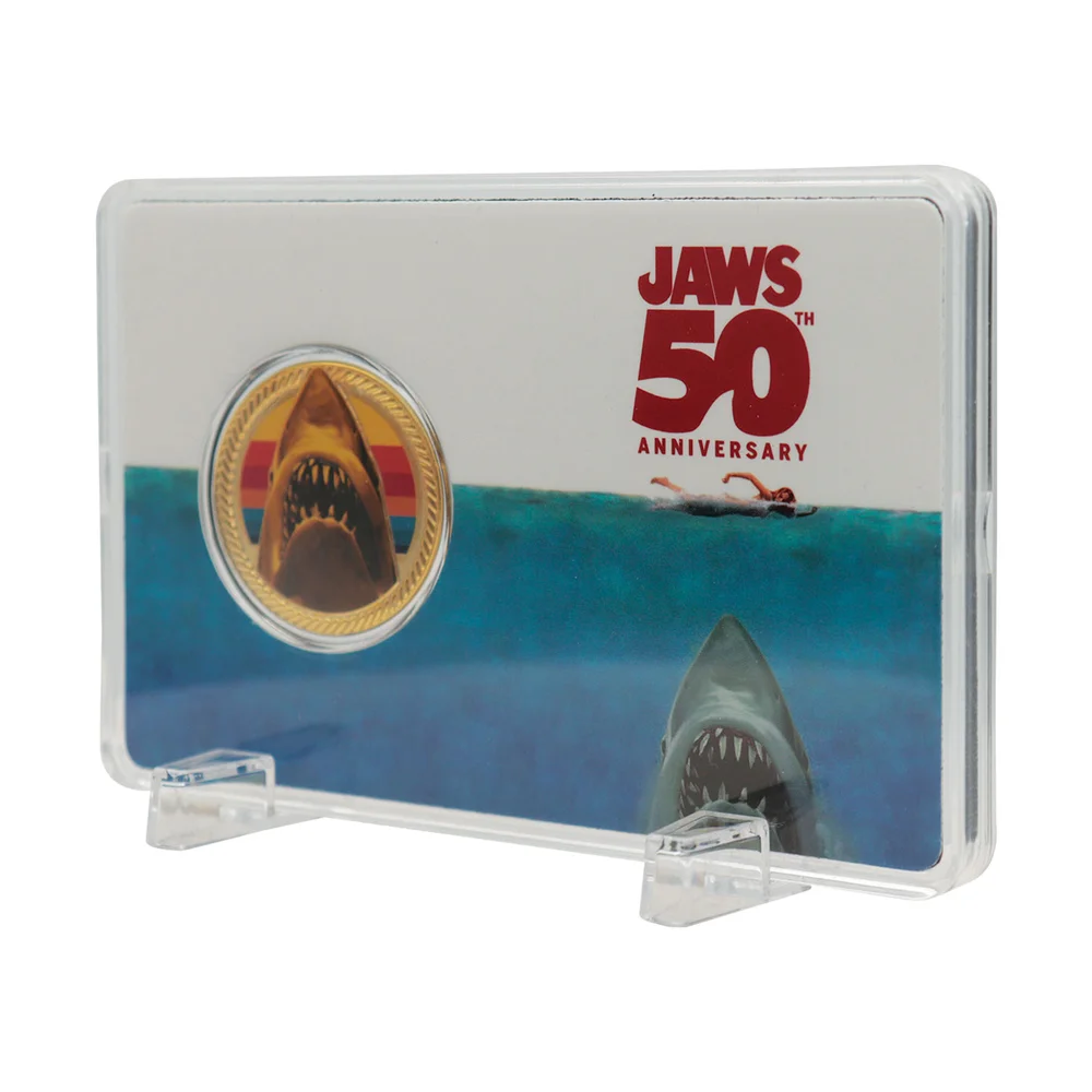 Jaws 50th Anniversary 24k Gold Plated Presentation Coin Afbeelding 1