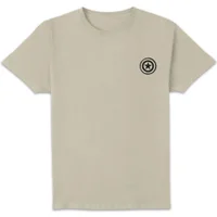 Marvel Captain America Linocut Unisex T-Shirt - Cream