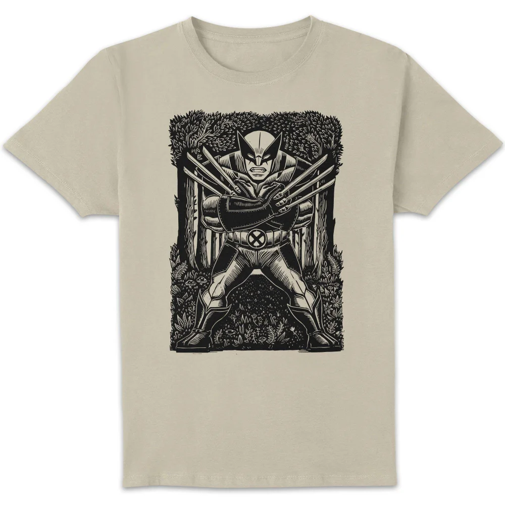 Marvel Wolverine Line Art Unisex T-Shirt - Cream - S Afbeelding 1