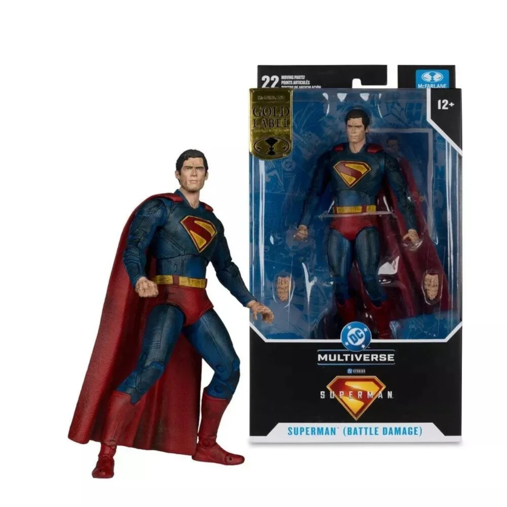 McFarlane Toys DC Comics Superman Movie Superman Battle Damage (Gold Label) Action Figure 7" Afbeelding 1