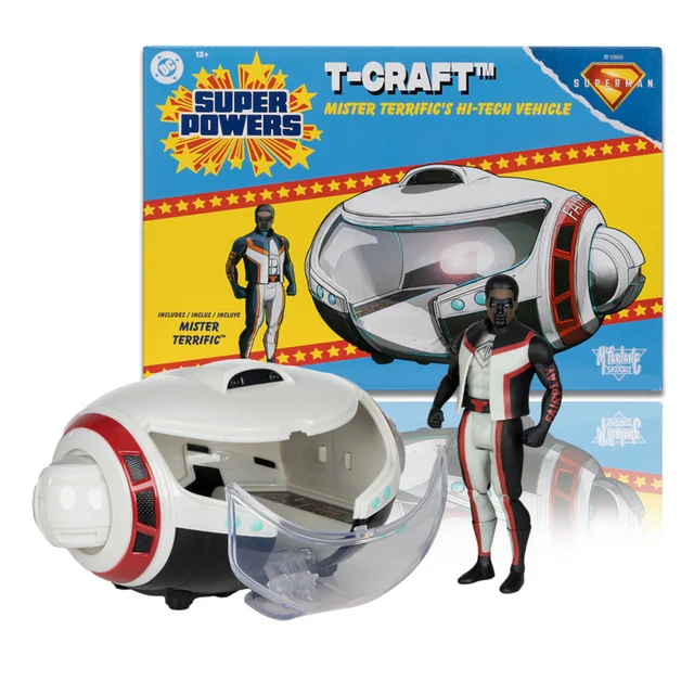 DC Direct Superman Movie T-Craft with Mr. Terrific Action Figure Bundle