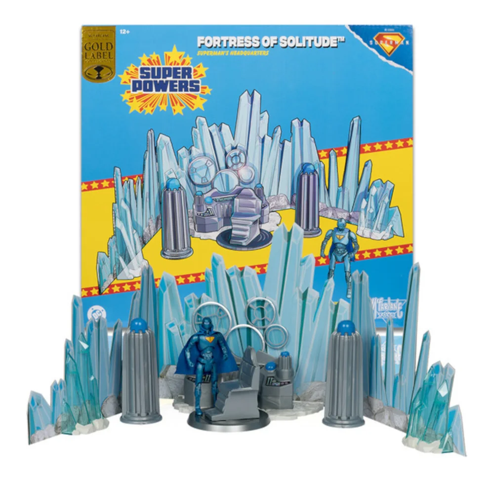 DC Direct Superman Movie Fortress of Solitude with Superman Robot Super Powers Playset (Gold Label) Afbeelding 1