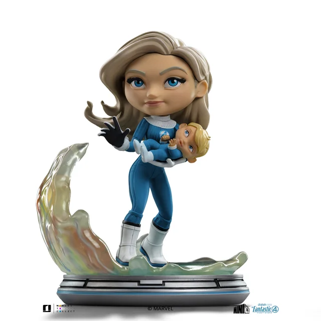Iron Studios Fantastic Four Invisible Woman and Franklin MiniCo Figure