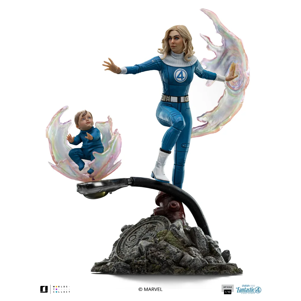 Iron Studios Fantastic Four Invisible Woman and Franklin Art Scale 1/10 Statue Afbeelding 1