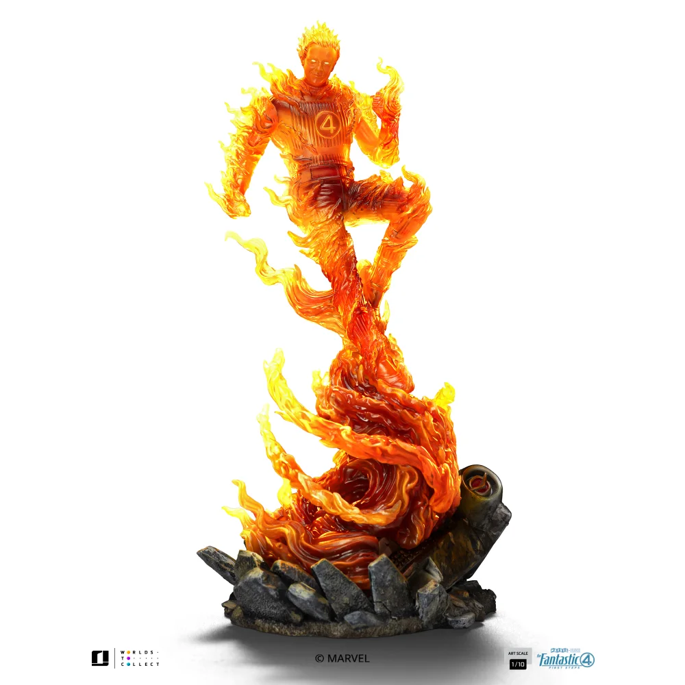 Iron Studios Fantastic Four Human Torch Art Scale 1/10 Statue Afbeelding 1