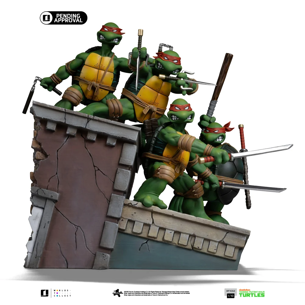 Iron Studios Teenage Mutant Ninja Turtles TMNT Set (Kevin Eastman Version) Art Scale 1/10 Statue Afbeelding 1