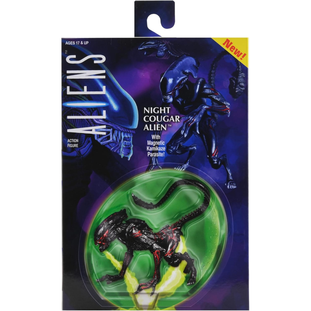 NECA Aliens 7in Fig-Ultimate Kenner Tribute Night Cougar Alien Afbeelding 1