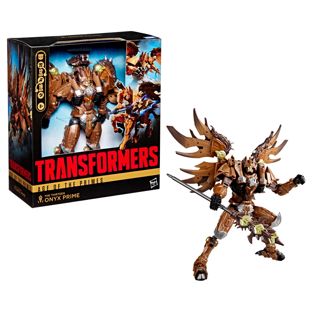 Hasbro Transformers Age of the Primes Leader Class The Thirteen Onyx Prime 7.5” Action Figure, 8+ Afbeelding 1