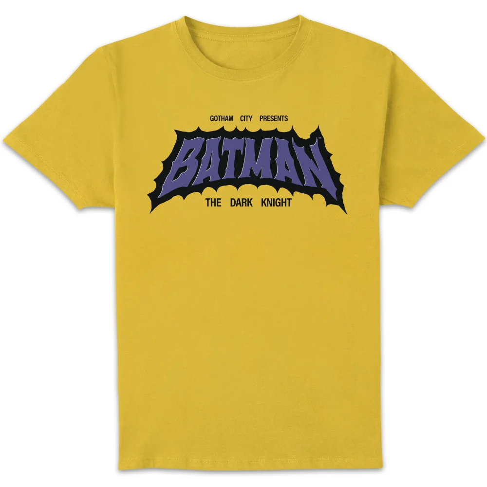 DC Comics Batman Dark Knight Unisex T-Shirt - Yellow - S Afbeelding 1