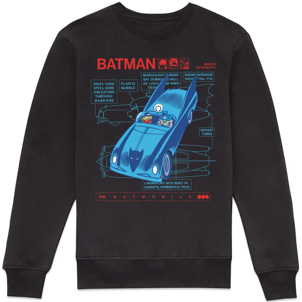 DC Comics Batman Batmobile Sweatshirt - Black - S Afbeelding 1