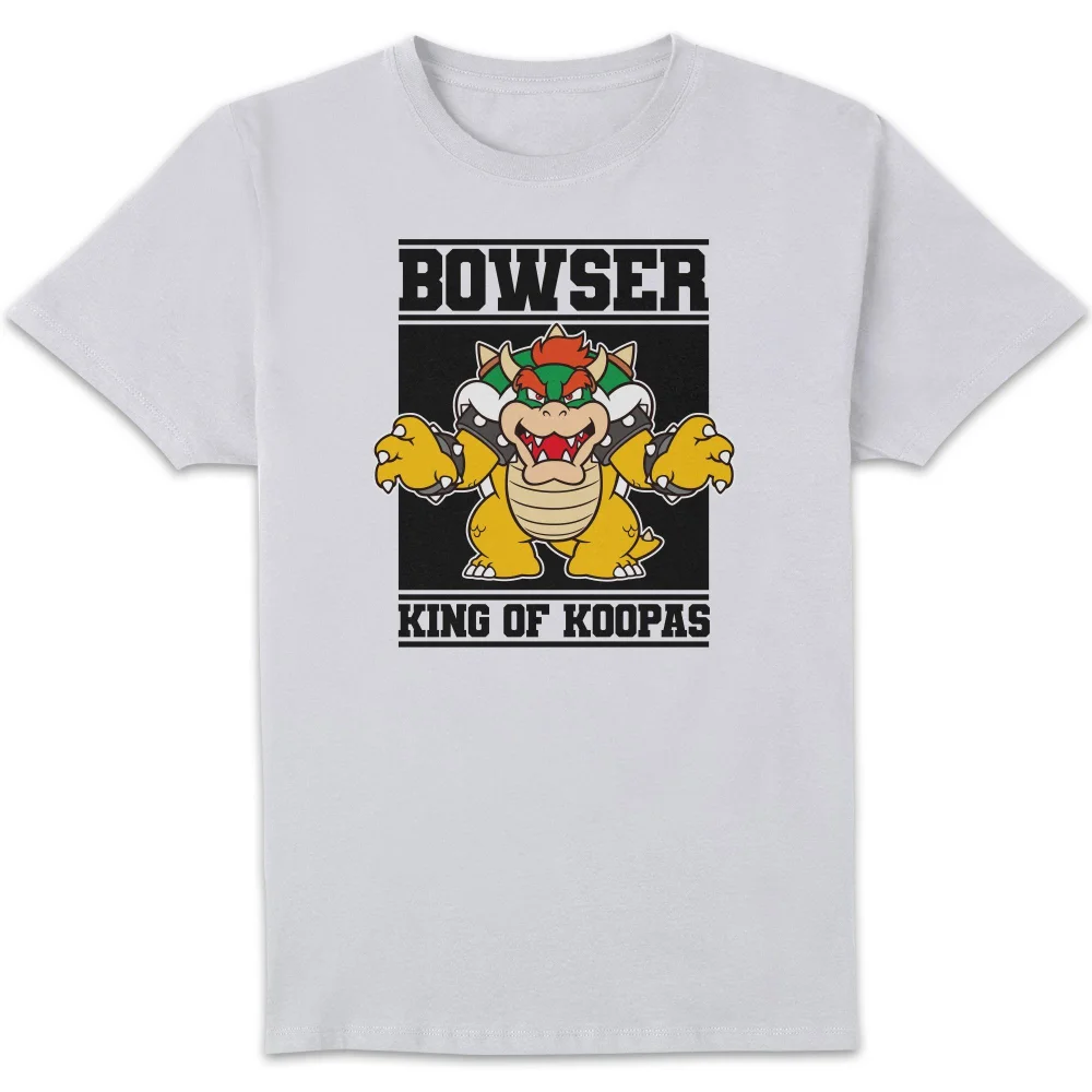 Nintendo Super Mario Bowser King Of Koopas Unisex T-Shirt - White - S Afbeelding 1
