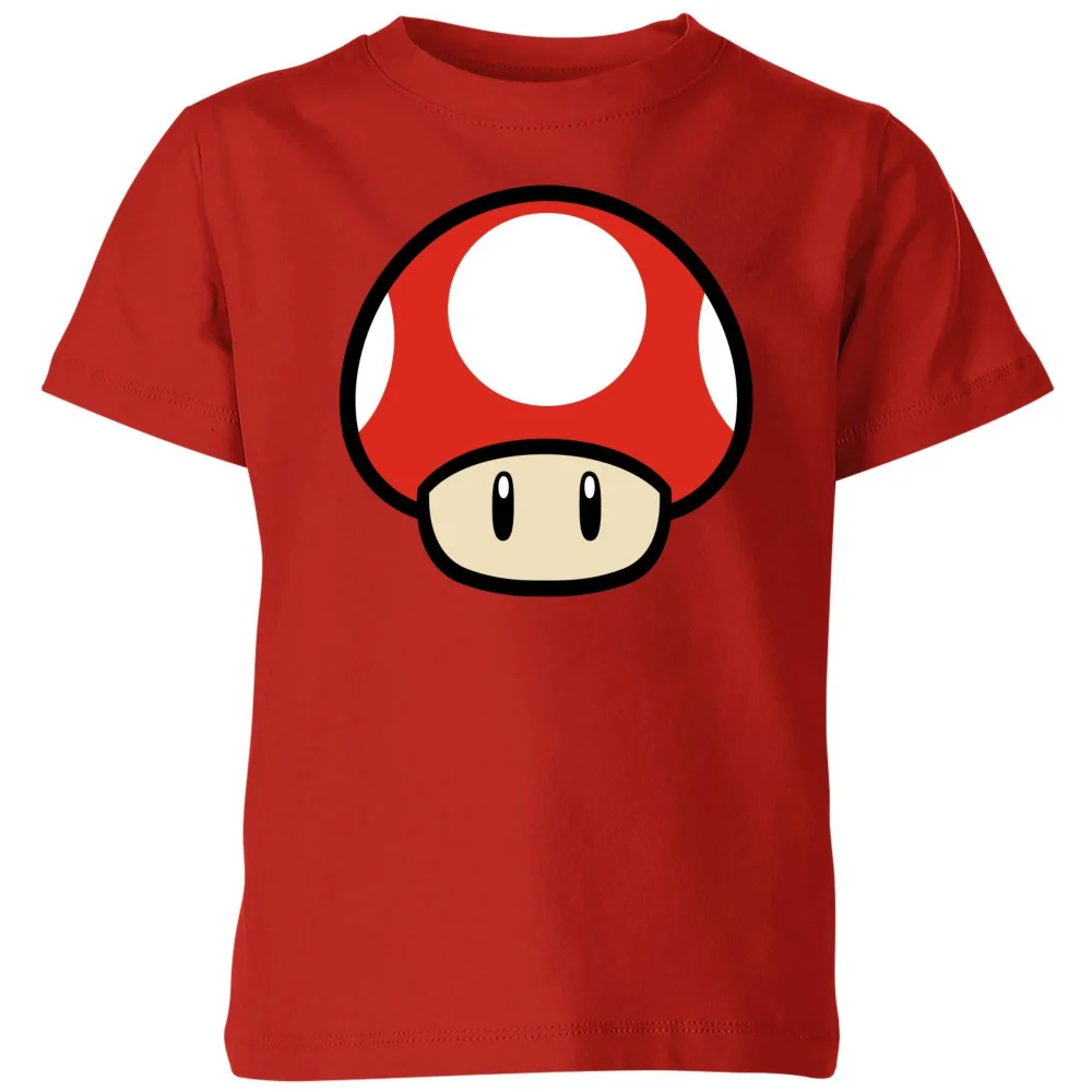 Nintendo Super Mario Power Up Mushroom Kids' T-Shirt - Red - 98/104 (3-4 jaar) Afbeelding 1