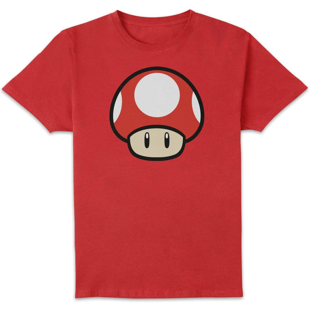 Nintendo Super Mario Power Up Mushroom Unisex T-Shirt - Red - S Afbeelding 1