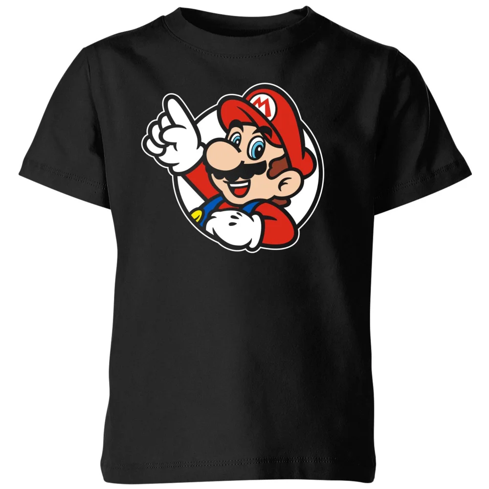 Nintendo Super Mario It's A Me Mario Kids' T-Shirt - Black - 98/104 (3-4 jaar) Afbeelding 1