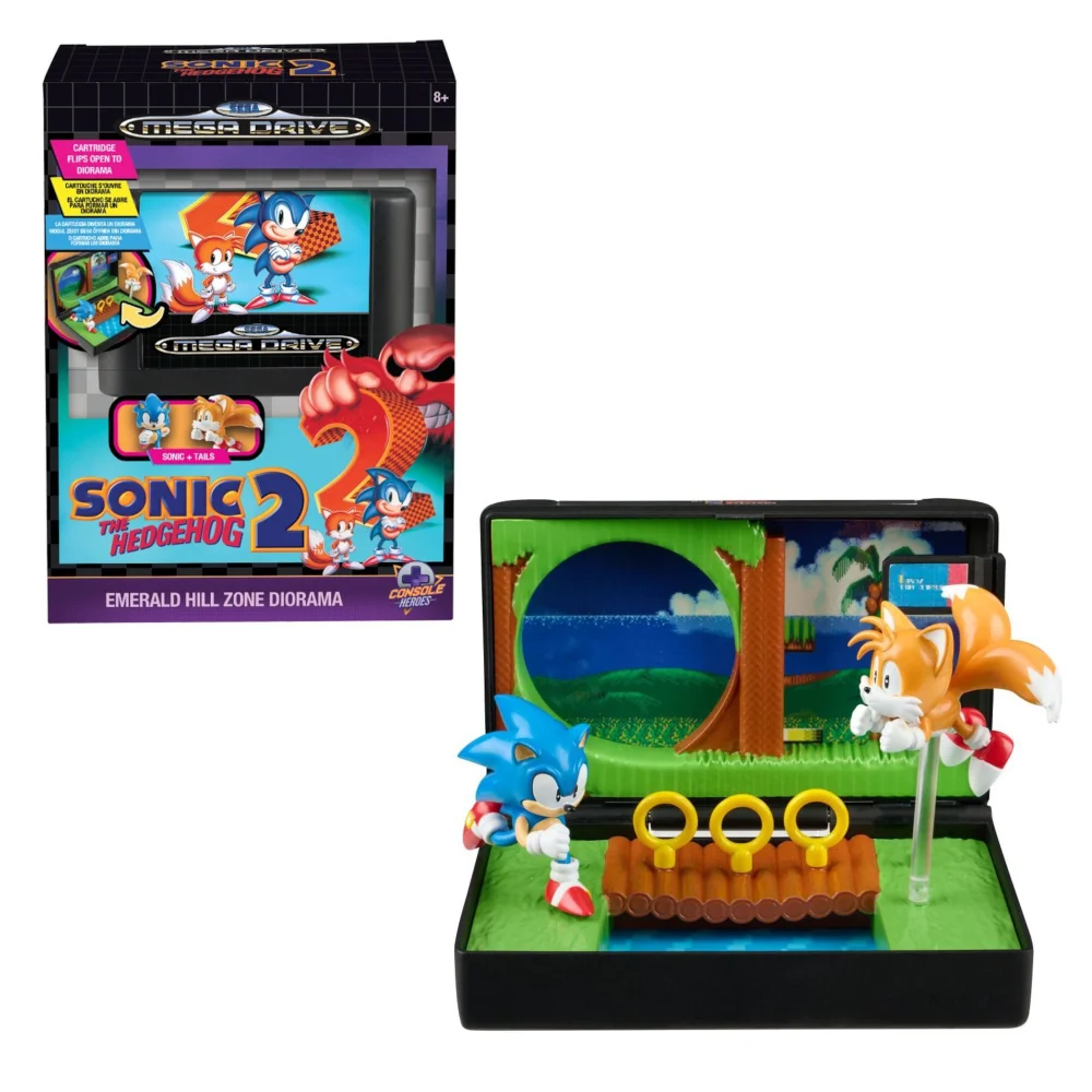 Console Heroes Sega Mega Drive Sonic The Hedgehog 2 Emerald Zone Diorama Afbeelding 1