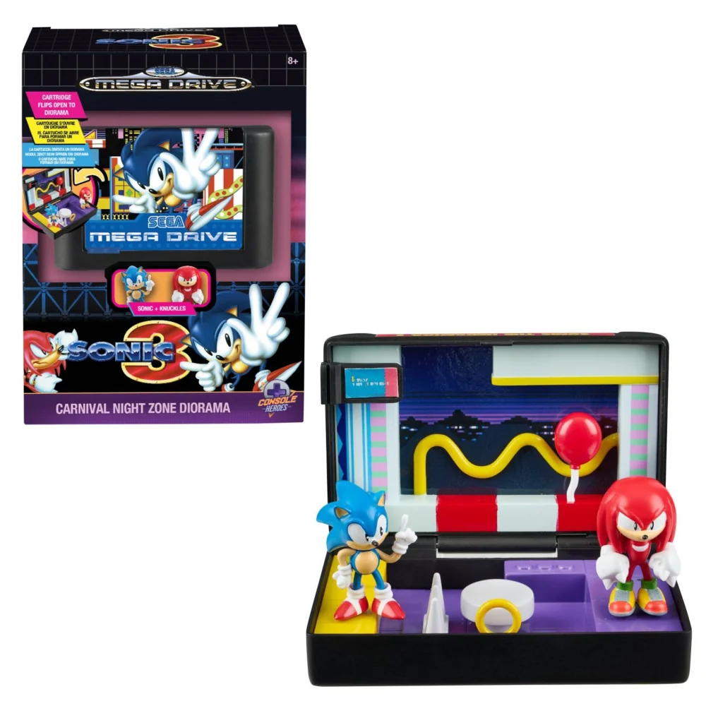 Console Heroes Sega Mega Drive Sonic 3 Carnival Night Zone Diorama Afbeelding 1