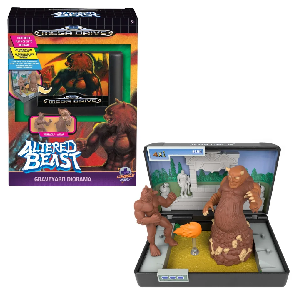 Console Heroes Sega Mega Drive Altered Beast Graveyard Diorama Afbeelding 1