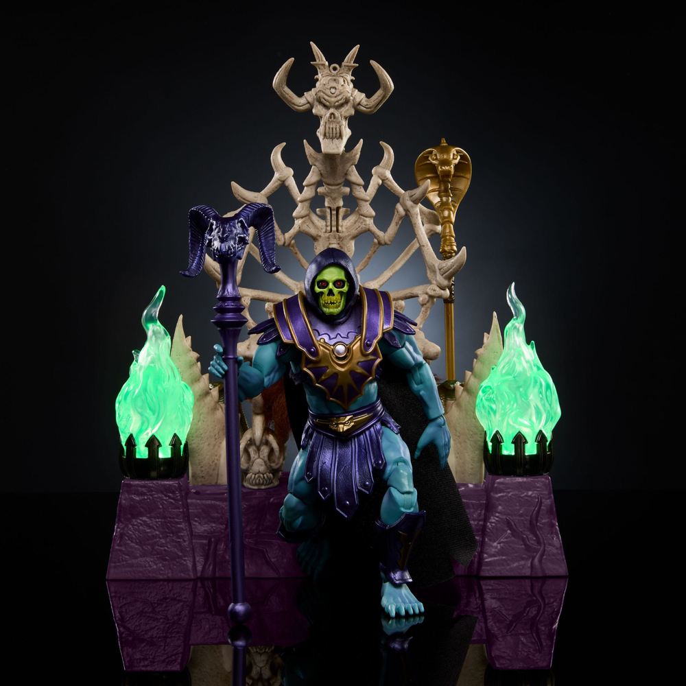 Masters of the Universe: New Eternia Masterverse Action Figure Skeletor & Throne 18 cm Afbeelding 1