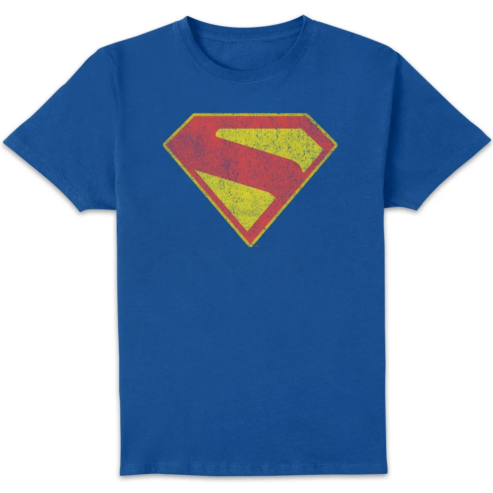 DC Comics Superman Distressed Superman Logo Unisex T-Shirt - Blue - S Afbeelding 1