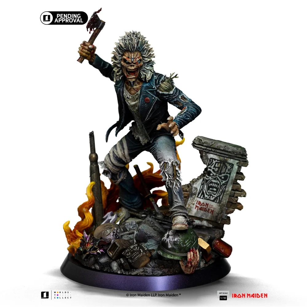 Iron Studios Iron Maiden Eddie 50th Year Anniversary Art Scale 1/10 Statue Afbeelding 1