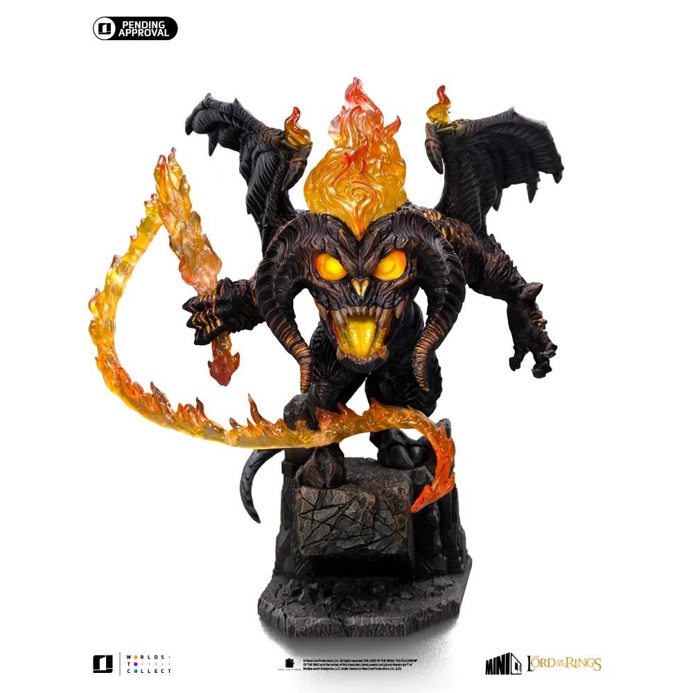 Iron Studios Lord of the Rings Balrog MiniCo Statue Afbeelding 1