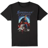 DC Comics Superman And Krypto Unisex T-Shirt - Black - undefined undefined