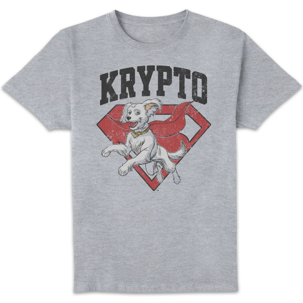 DC Comics Superman Krypto Unisex T-Shirt - Grey - S Afbeelding 1