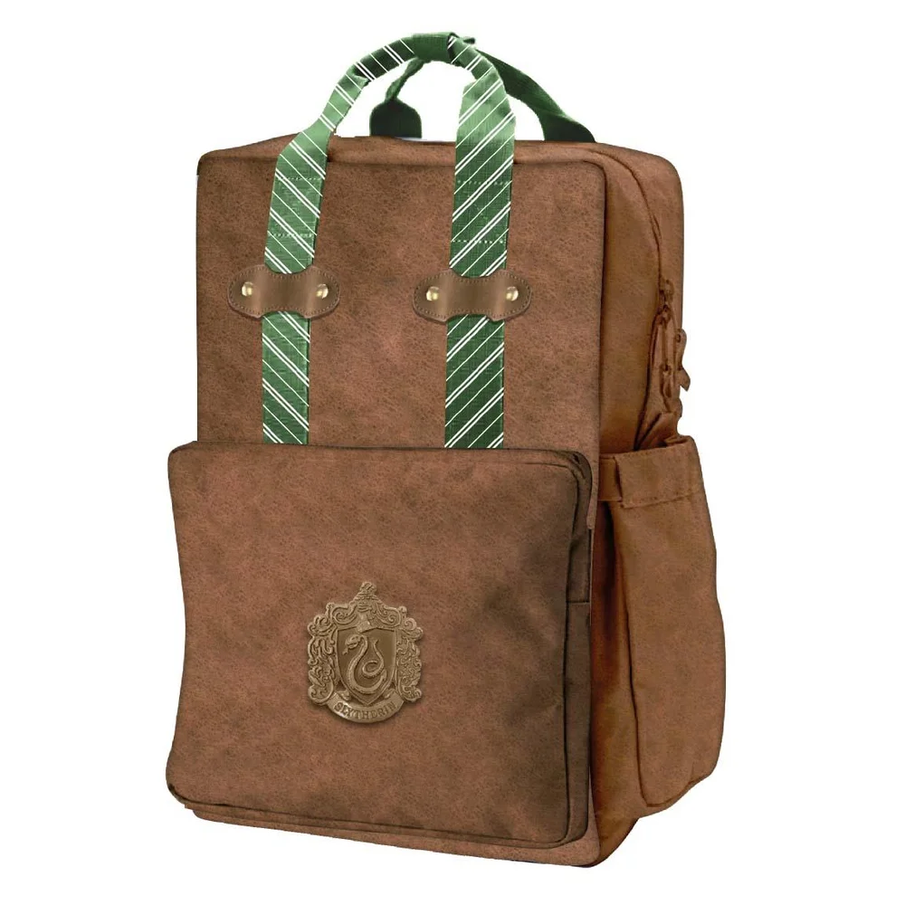 Harry Potter Slytherin Faux Leather Casual Fashion Backpack Afbeelding 1