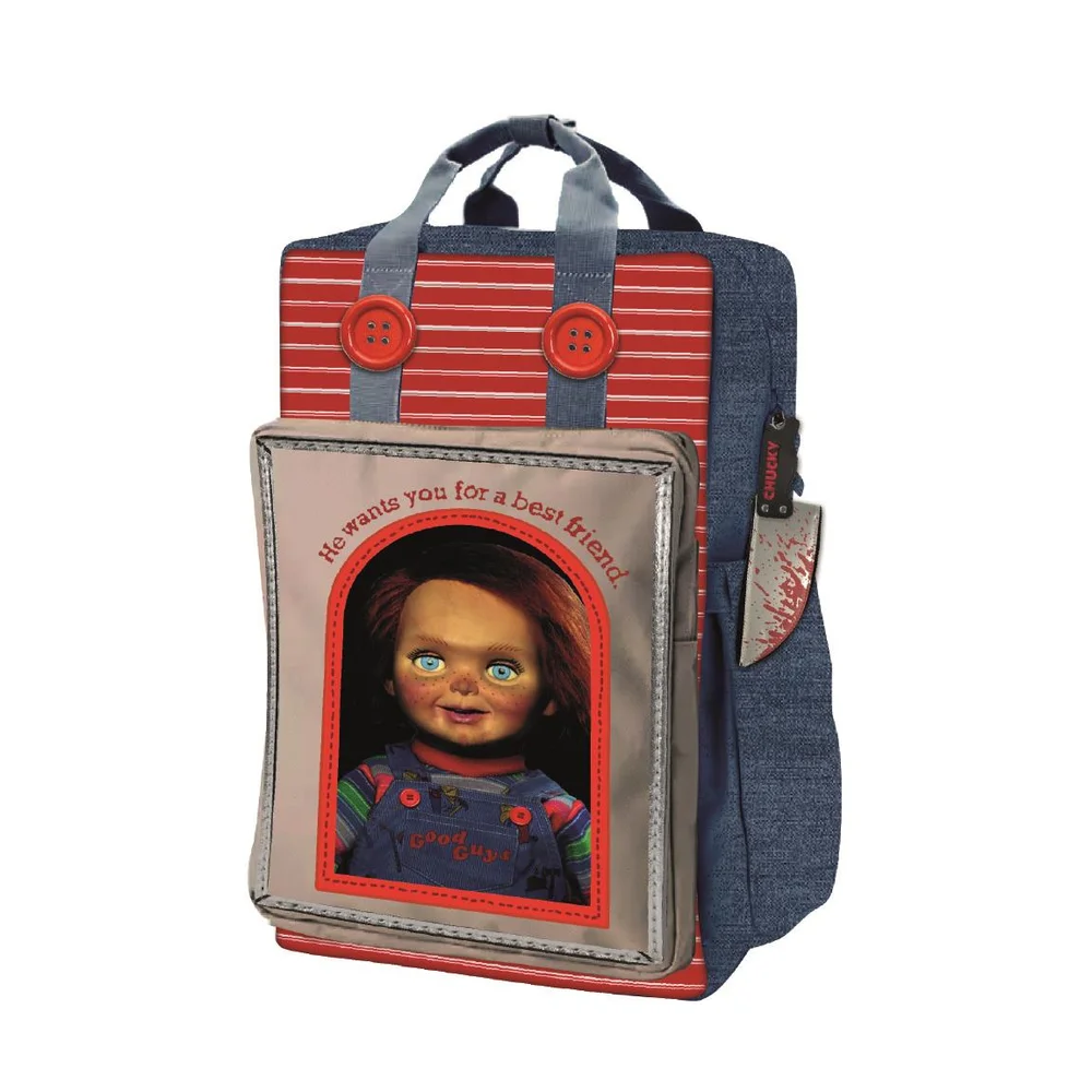 Chucky Faux Leather Casual Fashion Backpack Afbeelding 1