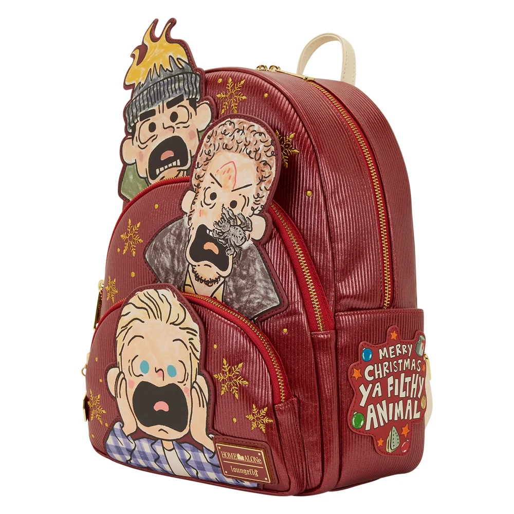 Loungefly Home Alone Triple Pocket Mid-Size Backpack Afbeelding 1