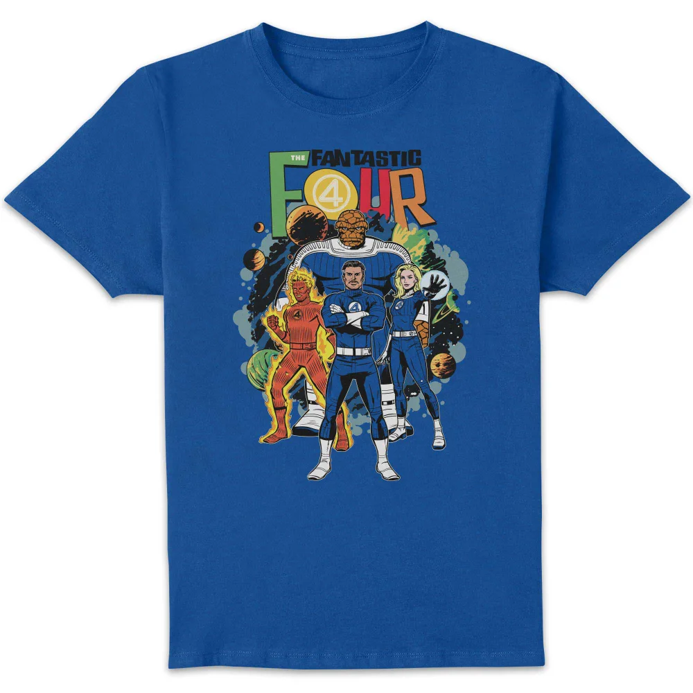 Marvel Fantastic Four Universe Unisex T-Shirt - Blue - L Afbeelding 1