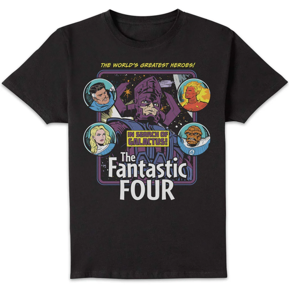 Marvel Fantastic Four In Search Of Galactus Unisex T-Shirt - Black - S Afbeelding 1
