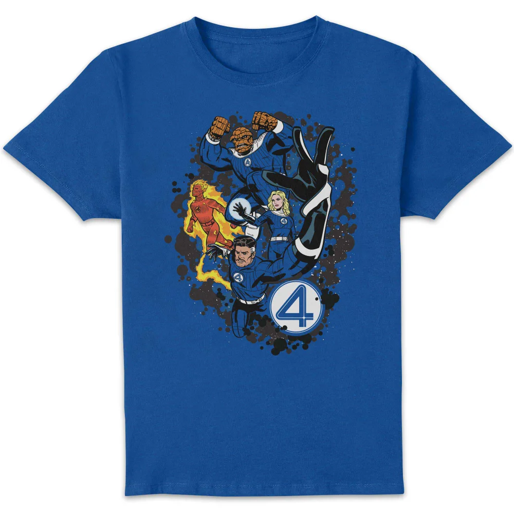 Marvel Fantastic Four Nebular Burst Unisex T-Shirt - Blue - S Afbeelding 1