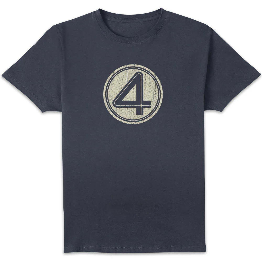 Marvel Fantastic Four Distressed Symbol Unisex T-Shirt - Navy - S Afbeelding 1