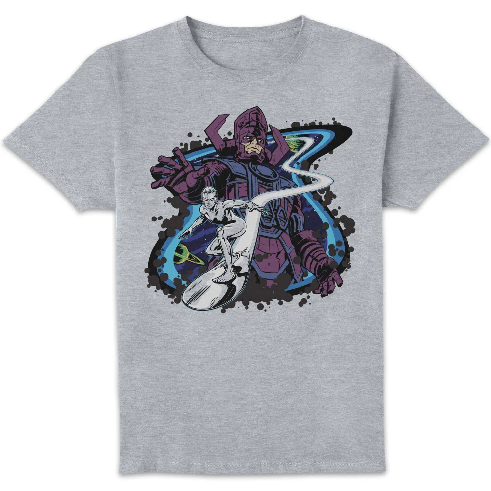 Marvel Fantastic Four Galactus And Silver Surfer Unisex T-Shirt - Grey - S Afbeelding 1