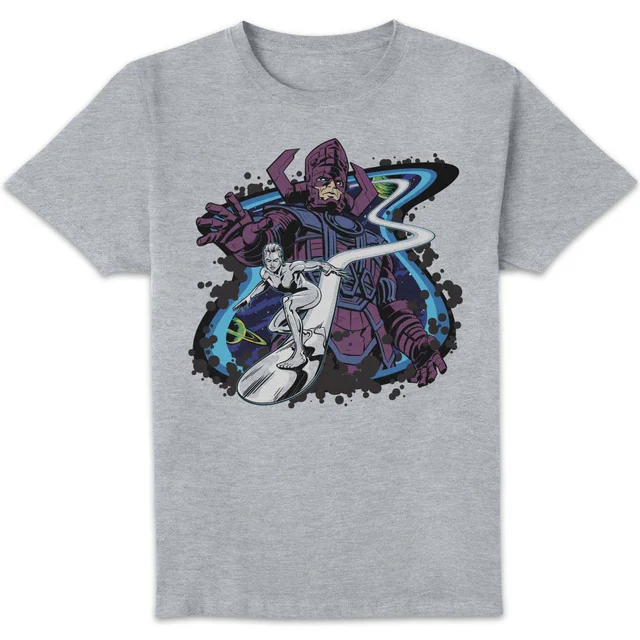 Marvel Fantastic Four Galactus And Silver Surfer Unisex T-Shirt - Grey