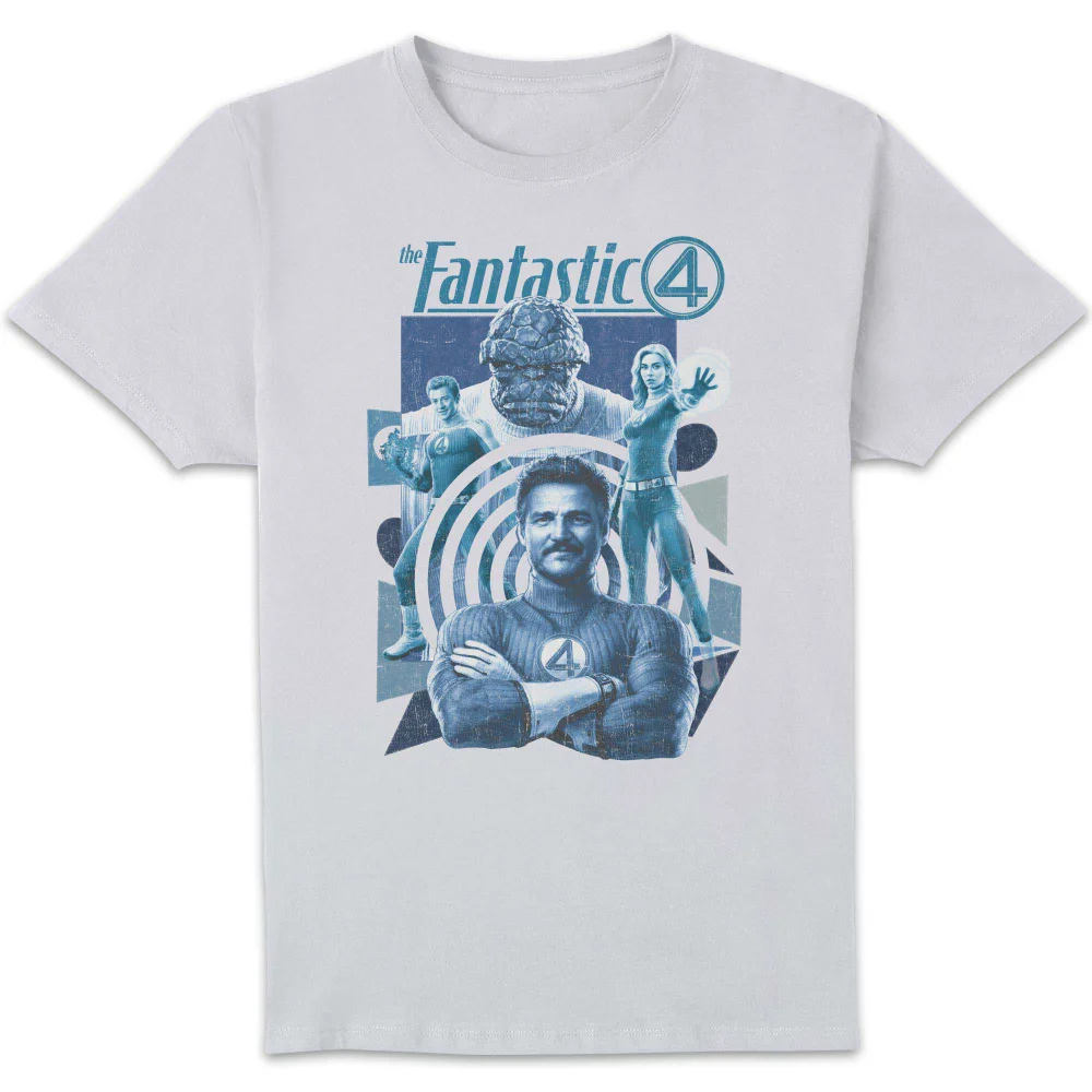 Marvel Fantastic Four Group Pose Unisex T-Shirt - White - S Afbeelding 1