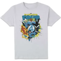 Marvel Fantastic Four Group Burst Unisex T-Shirt - White