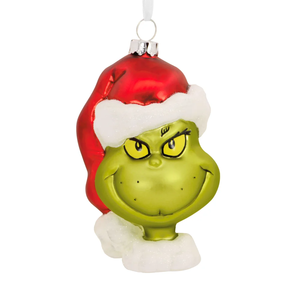 Hallmark Dr. Seuss's How the Grinch Stole Christmas 'Glittered' Glass Ornament - Zavvi Exclusive Afbeelding 1
