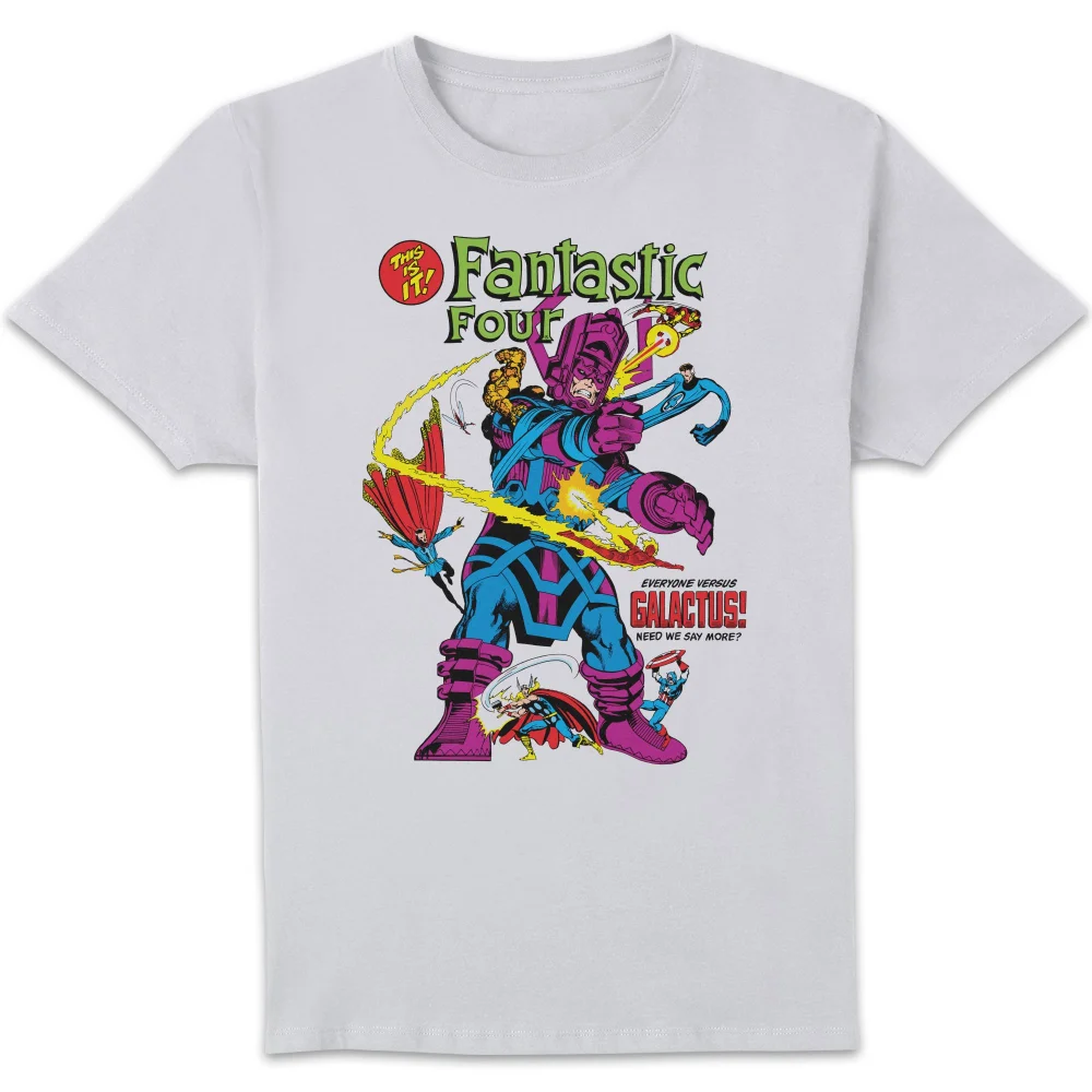 Marvel Fantastic Four Everyone Vs Galactus Unisex T-Shirt - White - S Afbeelding 1