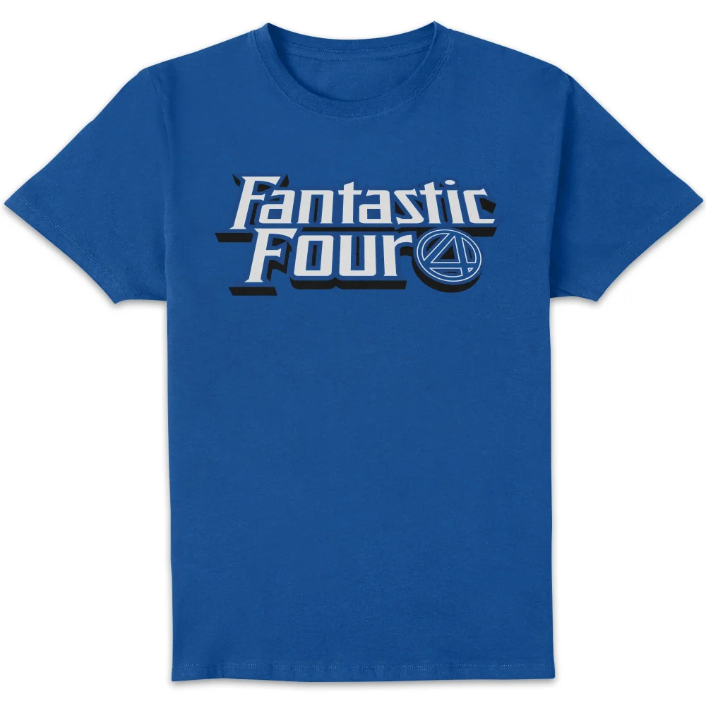 Marvel Fantastic Four Modern Comic Logo Unisex T-Shirt - Blue - S Afbeelding 1