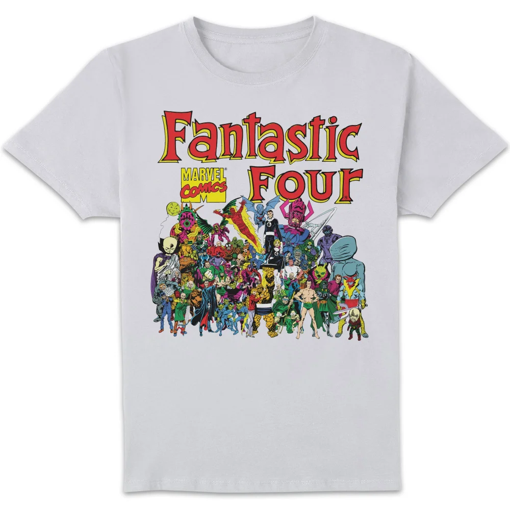 Marvel Fantastic Four Character Line Up Unisex T-Shirt - White - S Afbeelding 1