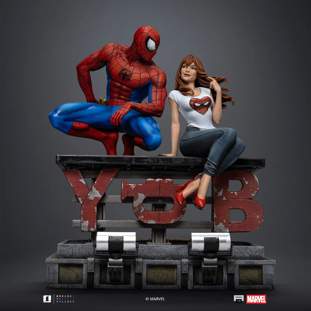 Iron Studios Marvel Comics Spider-Man and MJ Diorama 1/6 Scale Statue Afbeelding 1